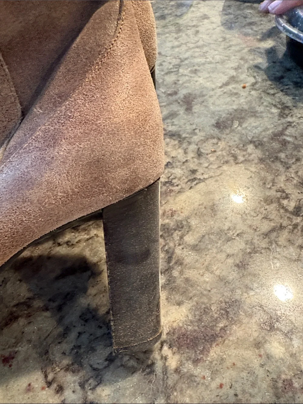 Michael Kors Taupe Suede Mid-Calf Heeled Boots